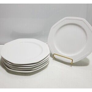 Set Of 6 Savoir Vivre Maison Blanche White Salad Plates 8" Y0008